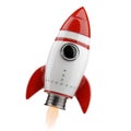 High-Quality PNG of 3d space rocket render png Isolated on White Background High Resolution Royalty Free Stock Photo
