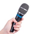 High-Quality PNG Hand Holding Microphone Isolated Royalty Free Stock Photo