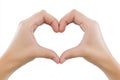 High-Quality PNG Hands Forming Heart Shape - Isolated on White Royalty Free Stock Photo
