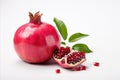 High quality pomegranate isolated on white background, perfect for advertising and promotions Royalty Free Stock Photo