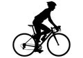 High quality race bicyclist silhouette Royalty Free Stock Photo