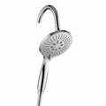 This is a high quality rainfall shower head with multiple spray settings for bathroom Royalty Free Stock Photo