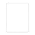 High quality realistic new version of soft clean white tablet computer with blank white screen. Realistic vector mockup