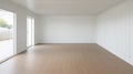 High-quality Realistic Photography Of Empty Living Room With Sliding Glass Door Royalty Free Stock Photo