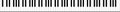 High quality proportionate vector illustration of full lenght 88 keys piano keyboard