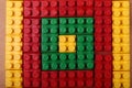 High quality seamless background of colored plastic bricks Royalty Free Stock Photo