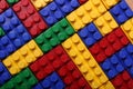 High quality seamless background of colored plastic bricks Royalty Free Stock Photo