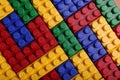 High quality seamless background of colored plastic bricks Royalty Free Stock Photo