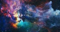 High quality space background. explosion supernova. Bright Star Nebula. Distant galaxy. Abstract image. Elements of this image Royalty Free Stock Photo