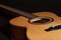 High quality steel-string acoustic guitar with spruce and Ovangkol wood Royalty Free Stock Photo