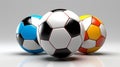 Dynamic Teamwork: Abstract Sports Balls in Vibrant Formation Royalty Free Stock Photo