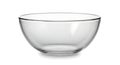 Simple transparent glass mixing bowl isolated Royalty Free Stock Photo