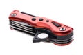 High quality stylish black red multi-tool folded