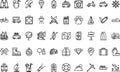 Camping elements icons High-Quality Vector Icons Collection with Editable Stroke. Ideal for Professional and Creative Royalty Free Stock Photo