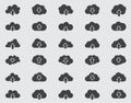 Cloud icons Set, vector illustration, pictogram Royalty Free Stock Photo