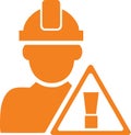 High quality vector illustration of safety guarding signs for construction workers Royalty Free Stock Photo