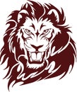 High quality vector of the latest animated cool lion head tattoos