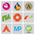 High quality vector logo set Royalty Free Stock Photo