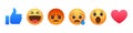 Emoji face cartoon bubble emoticon