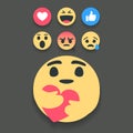 Emoji face cartoon bubble emoticon