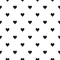 Poker playing cards suit of Hearts black symbol pattern Royalty Free Stock Photo