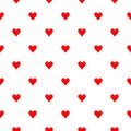 Poker playing cards suit of Hearts red symbol pattern Royalty Free Stock Photo