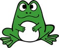 High quality vector simple animation of a frog