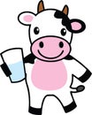 High quality vector of very happy dairy cows