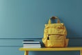 High Quality Visual of School Bag for Books and Supplies Mockup Royalty Free Stock Photo