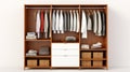 High Quality White Wooden Closet With Detailed Rendering