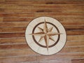 High quality wooden floor of a sailing boat