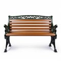 High Quality Wrought Iron Bench Isolated On White Background Royalty Free Stock Photo