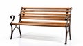 High Quality Wrought Iron Bench With Wood Slats