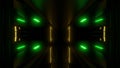 High reflective scifi tunnel wallpaper 3d rendering