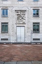 High-relief portal of The Borsa Italiana in Business Square. Based in Milan, is Italy`s main stock exchange Royalty Free Stock Photo