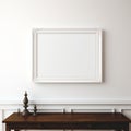 High Renaissance Style White Frame On Wooden Table - 8k Resolution