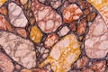 high res extreme close up of vibrant multicolor decorative marble stone on a background floor