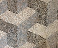 high res geometric square pattern decorative pale marble mosaic floor detail extreme close up