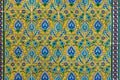 high res historical vibrant colorful shining floral and arabesque tiled wall from Egypt