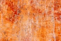 High res old vibrant gradient rich orange earth tone semi smooth stone wall with brighter splashes, texture Royalty Free Stock Photo