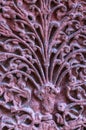 High res pale rough and weathered sandstone intricate and detailed carving flower sculpture texture background