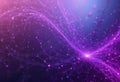 Futuristic Abstract Digital Illustration Interconnected Lines Nodes Purple Blue Gradient Background Royalty Free Stock Photo
