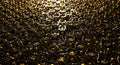 Luxurious black and gold fractal armor surface Royalty Free Stock Photo