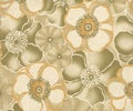 High resolution antique wallpaper with floral pattern Royalty Free Stock Photo