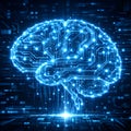 Artificial Intelligence Digital Brain Technology Background for AI Innovation and Machine Learning Concept Royalty Free Stock Photo