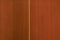 This high-resolution background texture captures the detailed grain of a vertical orange-stained wood surface, ideal for modern Royalty Free Stock Photo