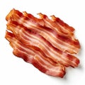 High Resolution Bacon Slices On White Background
