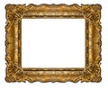 High resolution baroque style frame cutout on white isolated wit