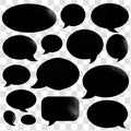High Resolution Black Conversation Bubbles With Clean Minimal Vector Style Isolated On A Transparent Background Royalty Free Stock Photo