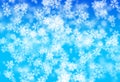 High resolution blue snowflakes abstract background. Royalty Free Stock Photo